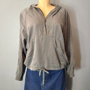 Lululemon Womens City Stroll Hoodie Size 6 Pullover Kangaroo Pocket Grey Sage